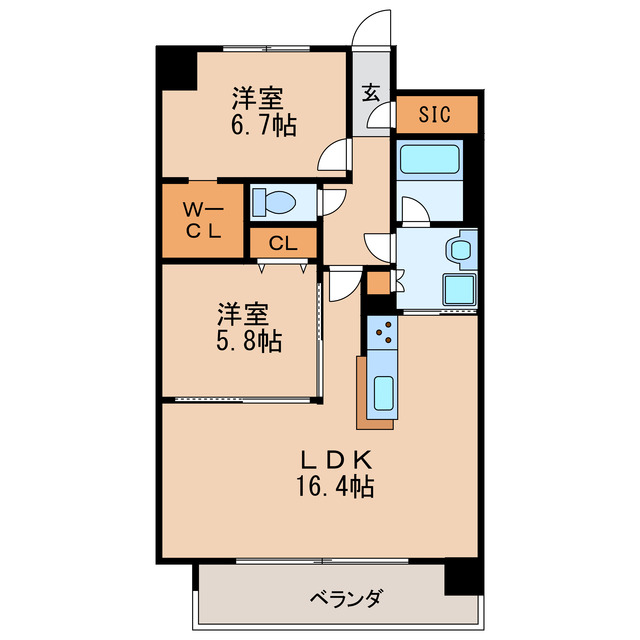 ラトゥール代官町WESTの間取り写真