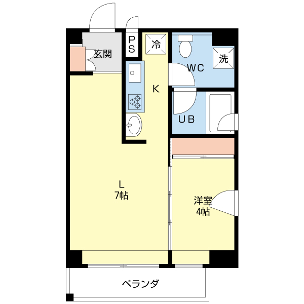 ＪＲ予讃線 高松駅 徒歩8分 7階建 築14年の間取り写真