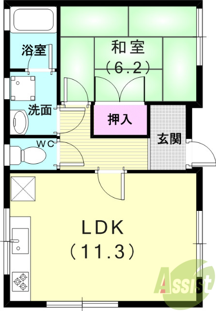 宮川ハイツの間取り写真