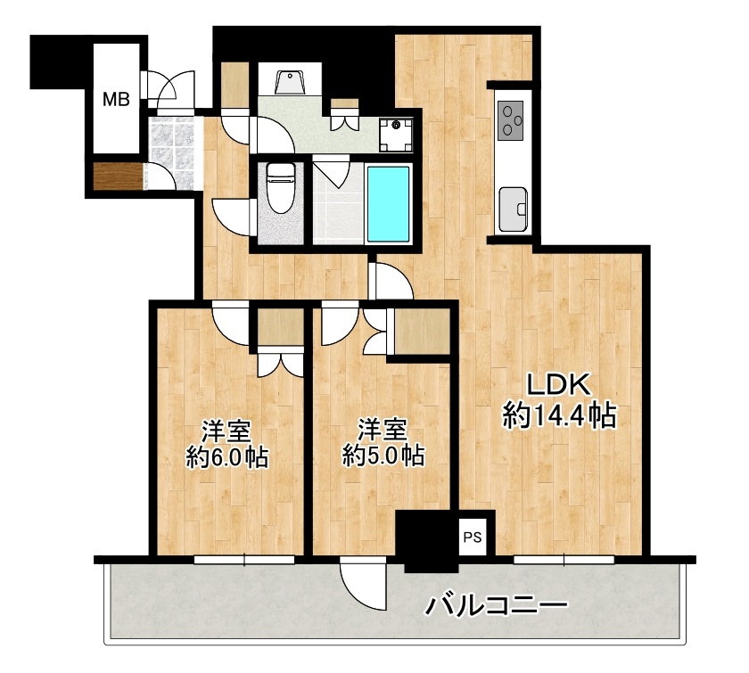 プレミストタワー大阪新町ローレルコートの間取り写真