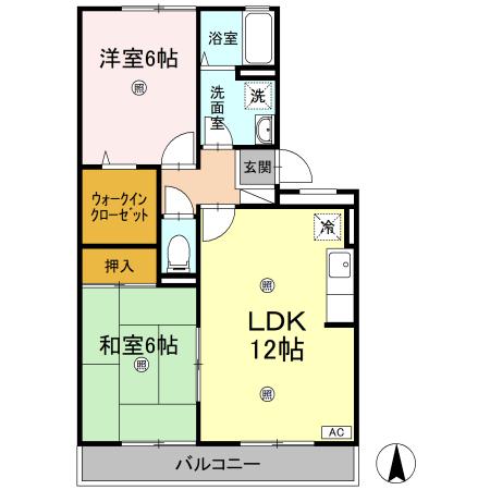 ヴィレッジ札場A棟の間取り