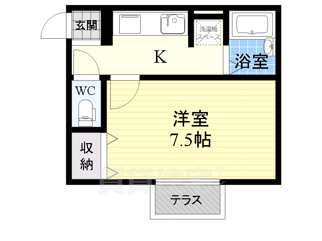 奈良市青野町のアパートの間取り