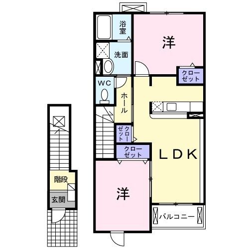 サンヒルズ　Ａ棟の間取り