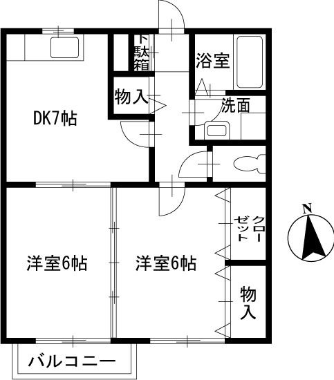 アリュミエール　Ａの間取り