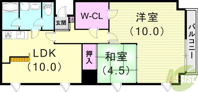 【芦屋グラヴィススクエアの間取り】