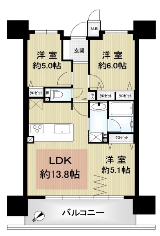 パデシオン大津レイクビューの間取り