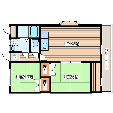 シャレード北仙台の間取り