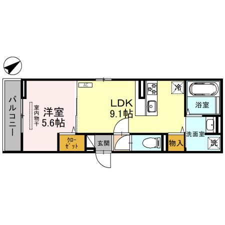 朝霞市東弁財のアパートの間取り