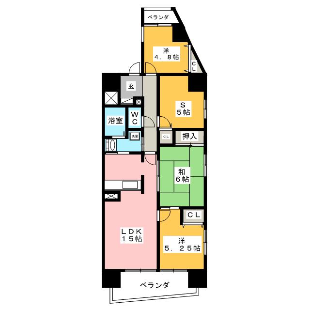 バンベール西高蔵の間取り