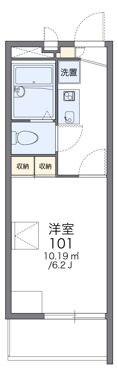 レオパレス鹿鳴館の間取り