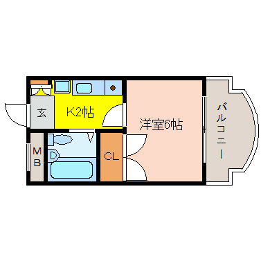 八尾市山本町北のマンションの間取り