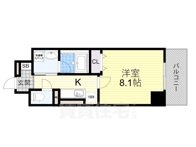 堺市堺区向陵東町のマンションの間取り