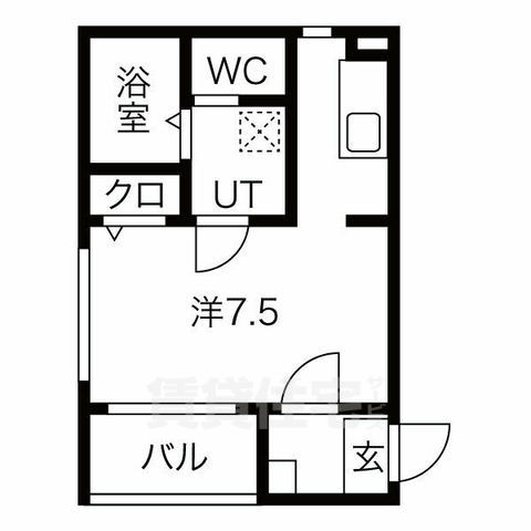 名古屋市北区上飯田通のアパートの間取り