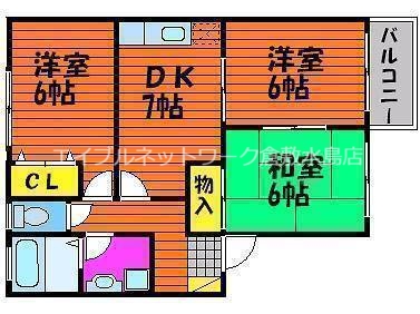 ヴィラソレイユ・陵南II　A棟の間取り