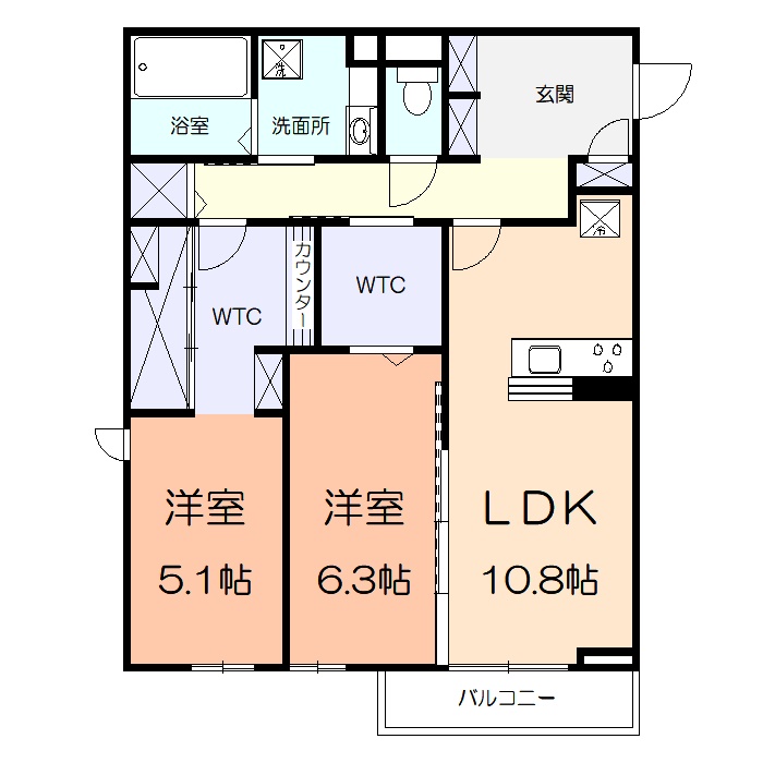 ハレオリナの間取り