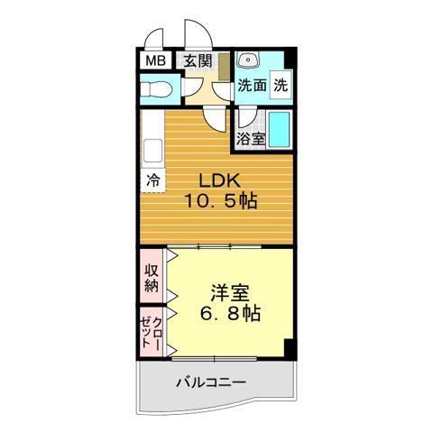 【下関市上新地町のマンションの間取り】