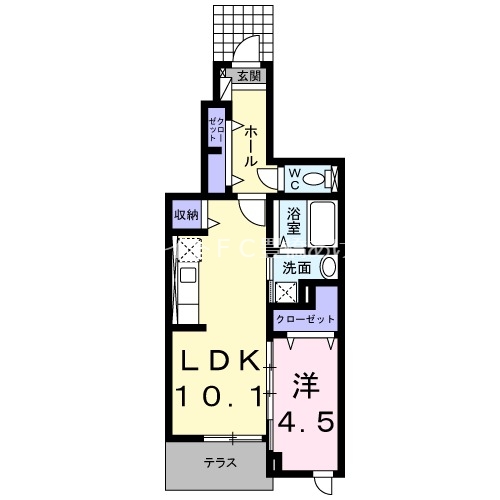 新城市石田のアパートの間取り