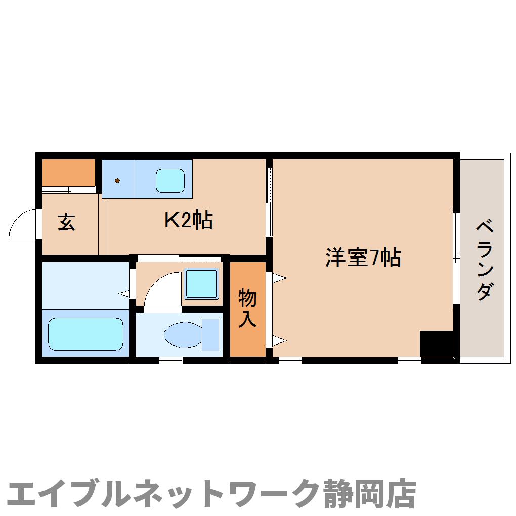 静岡市葵区巴町のマンションの間取り