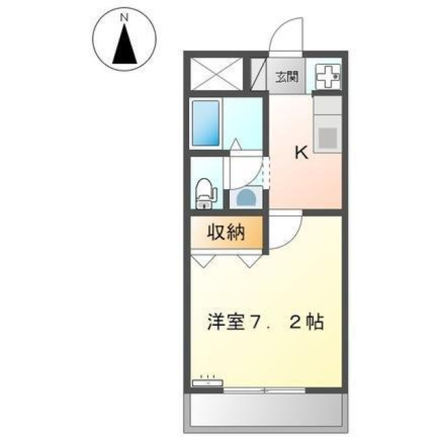 伊予市下吾川のマンションの間取り