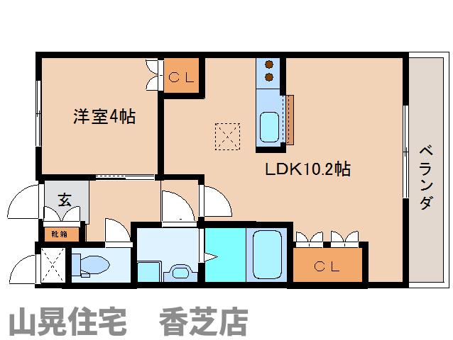 香芝市畑のマンションの間取り