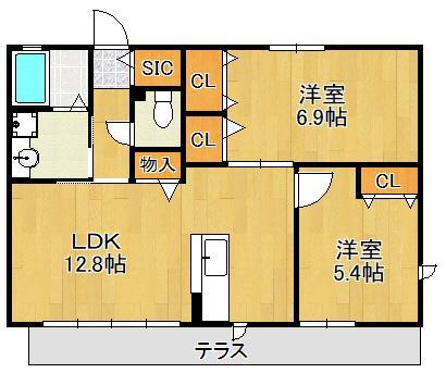 ブロードリバーイン丸町の間取り