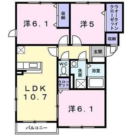 ジェルメ海岸町の間取り