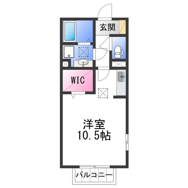 【和歌山市木ノ本のアパートの間取り】