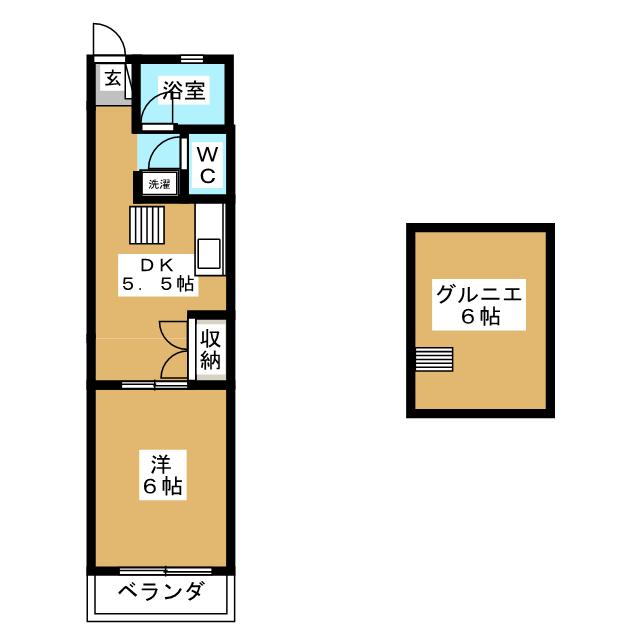 大田区南蒲田のアパートの間取り