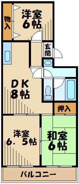 横浜市青葉区もえぎ野のマンションの間取り