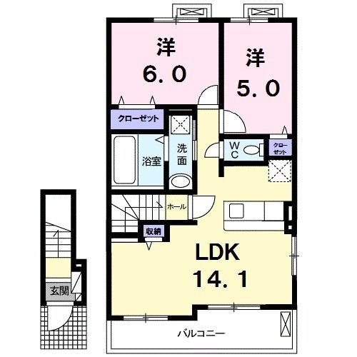 フレンドリー優Iの間取り