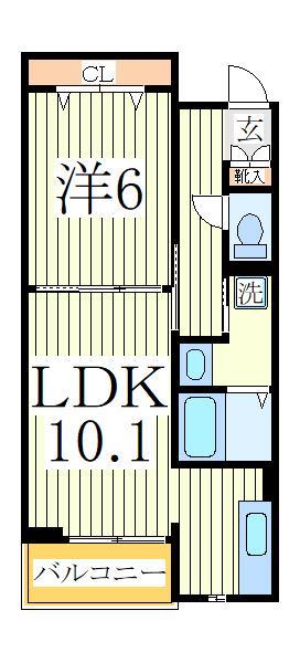 柏市正連寺のアパートの間取り