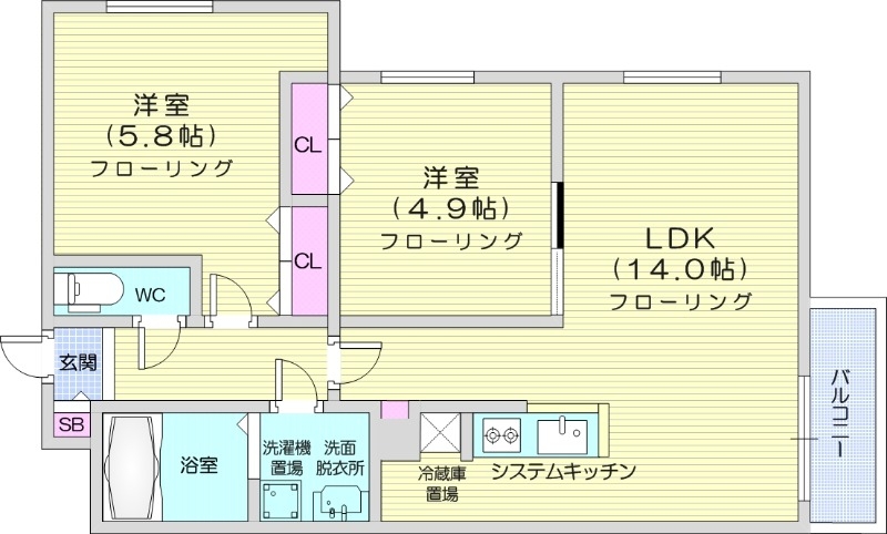 ブランシャール桑園の間取り