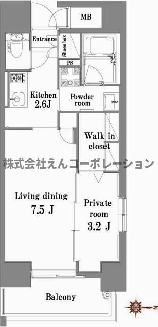 エンクレスト博多Belleの間取り