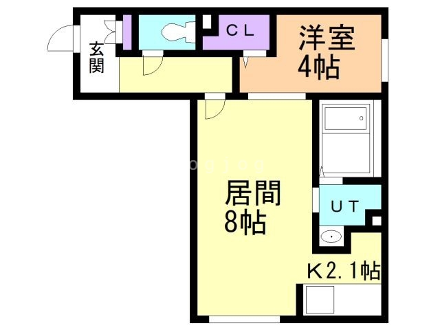 札幌市厚別区厚別西二条のマンションの間取り