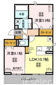 市原市君塚のアパートの間取り