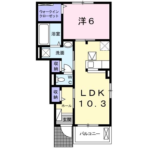 富士市入山瀬のアパートの間取り