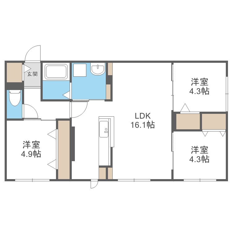 仮)MJクレスト麻生の間取り