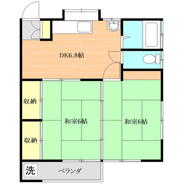 宮本コーポＡ棟・Ｂ棟の間取り