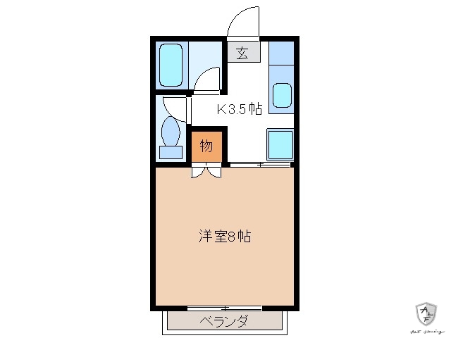 可児郡御嵩町御嵩のアパートの間取り