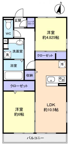 薬円台壱番館Ｃの間取り