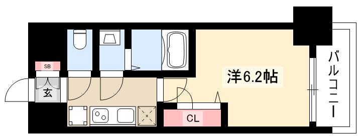 メイクス矢場町の間取り