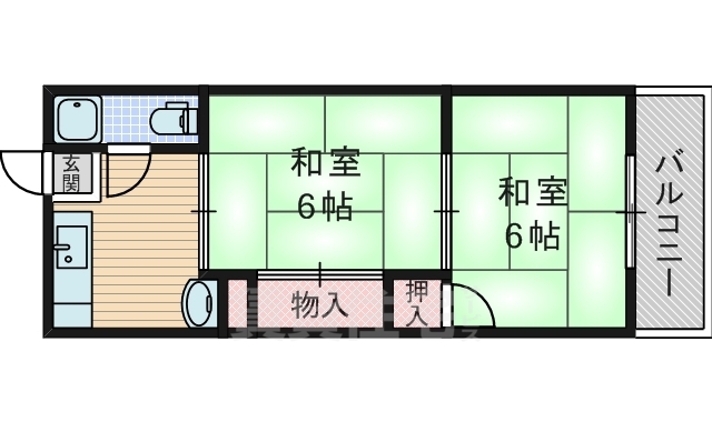 第1清涼マンションの間取り