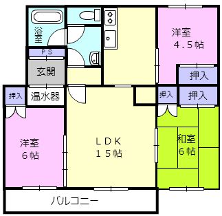 苫小牧市青葉町のマンションの間取り