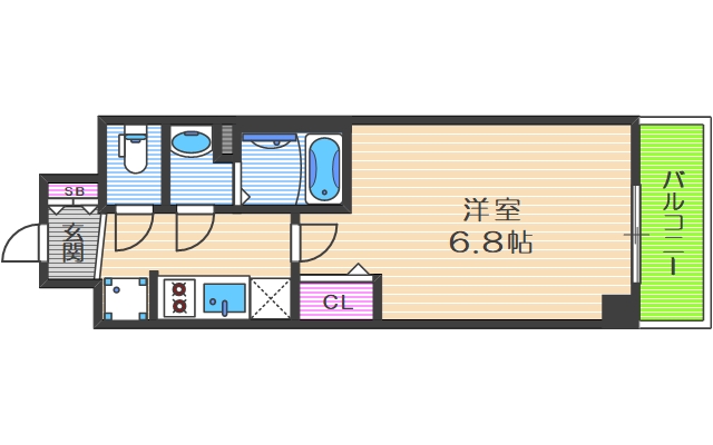 プレサンスOSAKADOMECITYクロスティの間取り