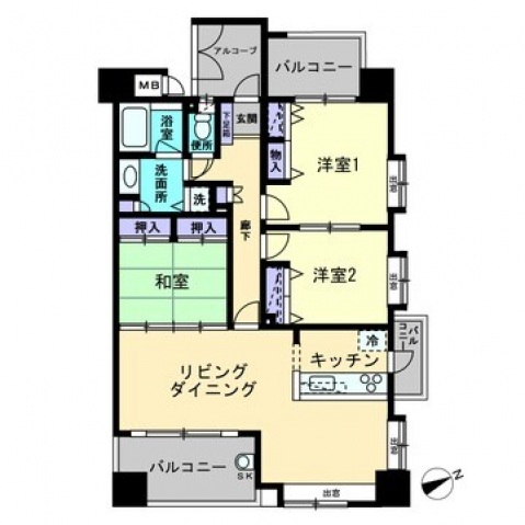 JGMロイヤルガーデン白川公園の間取り