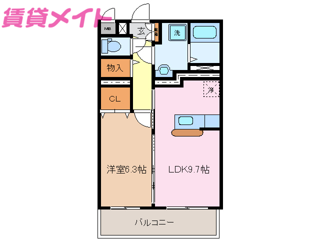 多気郡明和町大字斎宮のマンションの間取り