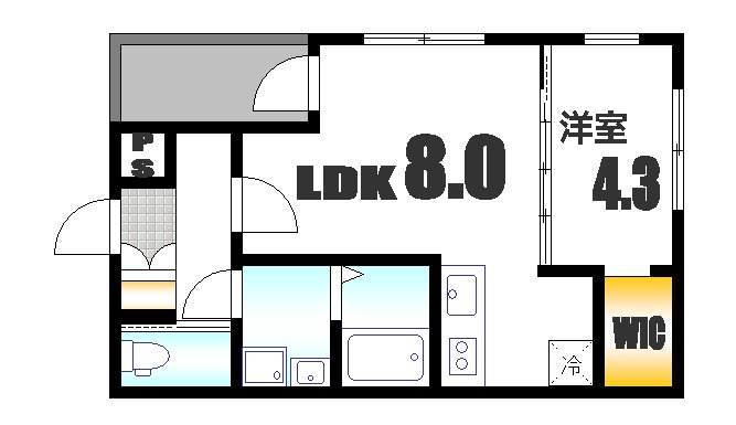 広島市南区宇品御幸のアパートの間取り