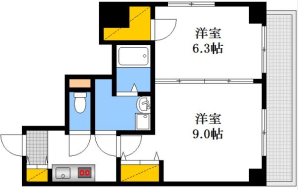 エイトバレー43平和大通りの間取り