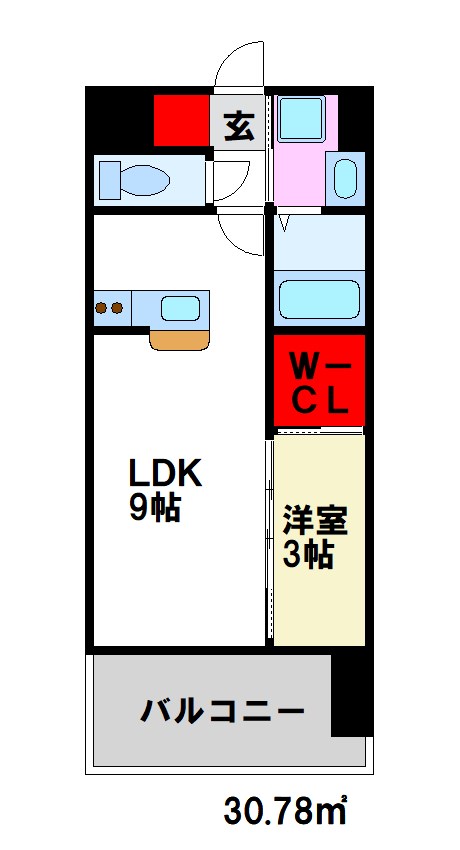 筑紫野市二日市中央のマンションの間取り