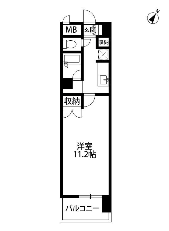 ヴィラ東中通の間取り